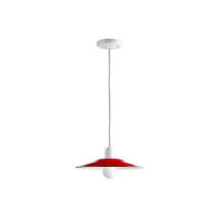 Suspension en porcelaine blanche et émail Ø 28 cm