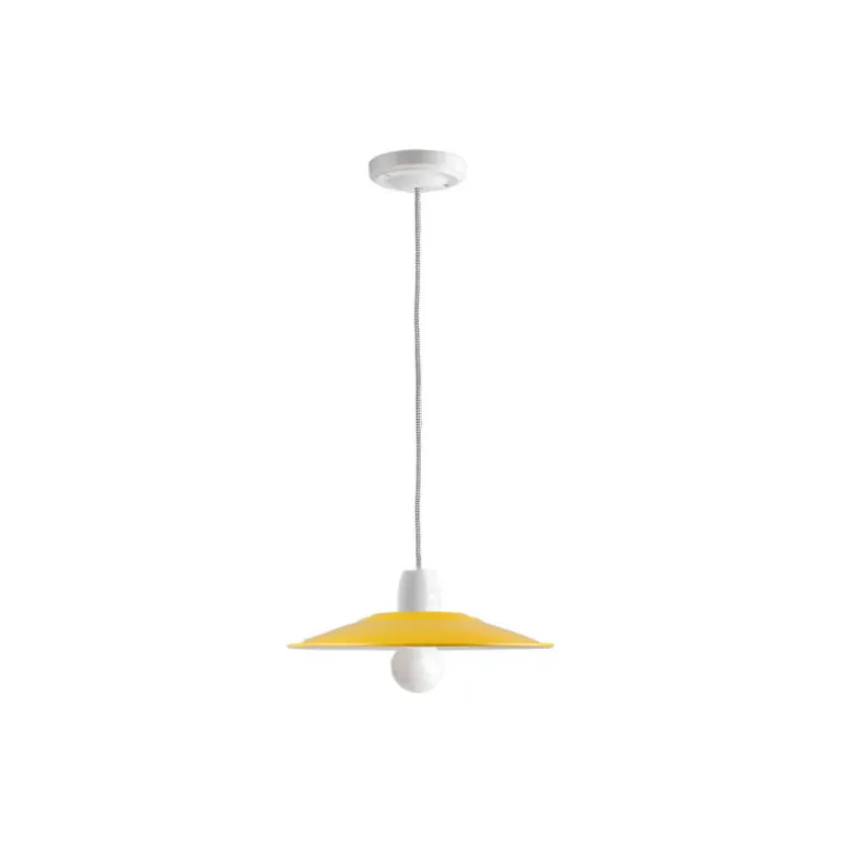 Suspension en porcelaine blanche et émail Ø 28 cm