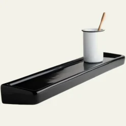 Tablette murale en porcelaine noire