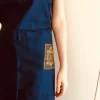Tablier en coton bleu Maison Empereur