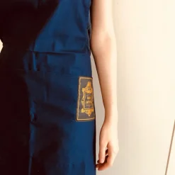 Tablier en coton bleu Maison Empereur
