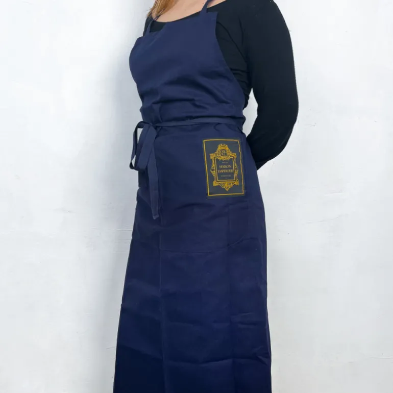 Tablier en coton bleu Maison Empereur