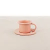 Tasse à café et soucoupe en émail