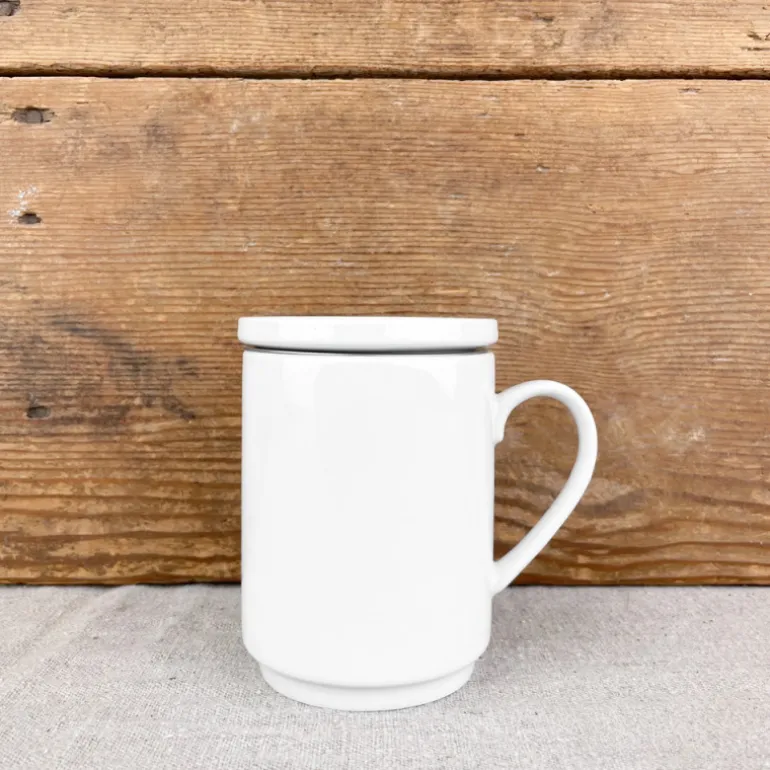 Tisanière en porcelaine blanche 0,30L