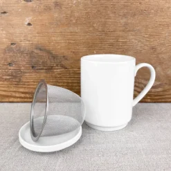 Tisanière en porcelaine blanche 0,30L