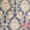 Tissu au mètre damas bleu