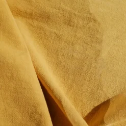 Tissu au mètre lin jaune safran