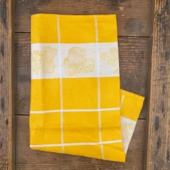 Torchon Jacquard coton et lin