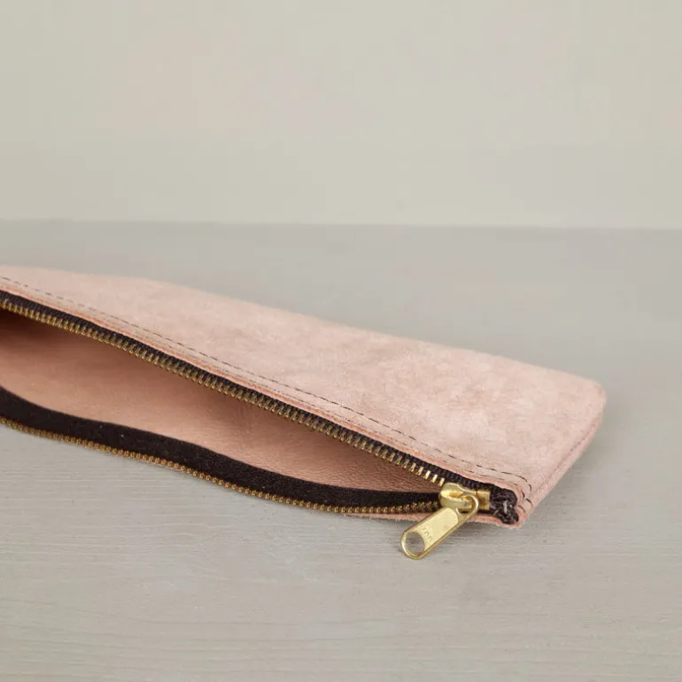 Trousse en cuir fermeture éclair
