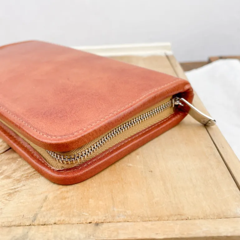 Trousse en cuir naturel