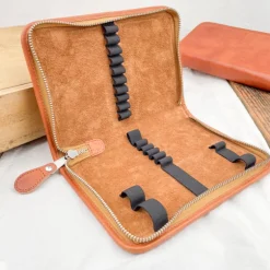 Étui à crayons en cuir naturel