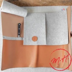 Étui en cuir 8 couteaux Opinel