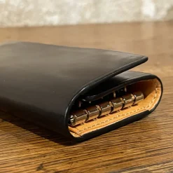 Étui porte-clés en cuir noir