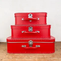 Valise rouge en carton