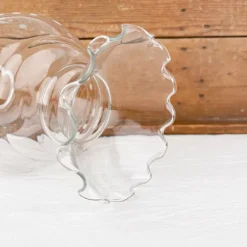 Verre de lampe tulipe arrondi avec motifs ciselés