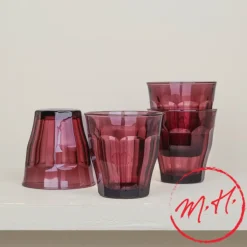 4 verres Picardie 25 cl prune