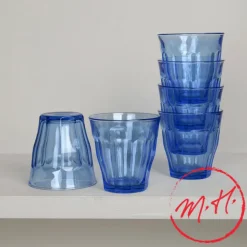 6 verres Picardie Duralex - marine