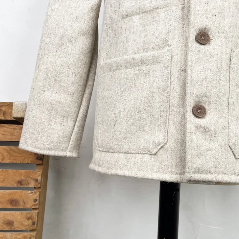 Veste en laine écrue Le Laboureur