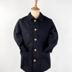 Veste en laine noire Le Laboureur
