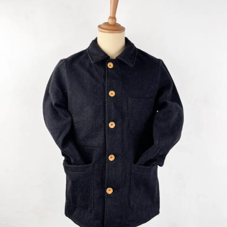 Veste en laine noire Le Laboureur