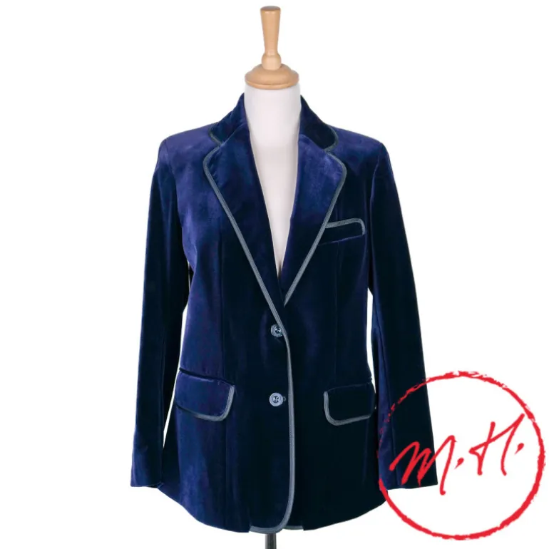 Veste Gardian Femme Velours Bleu
