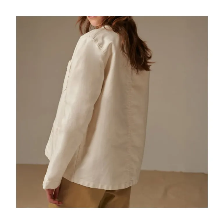 Veste moleskine blanche Femme Mont Saint Michel