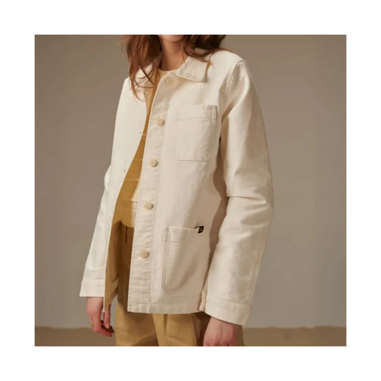Veste moleskine blanche Femme Mont Saint Michel