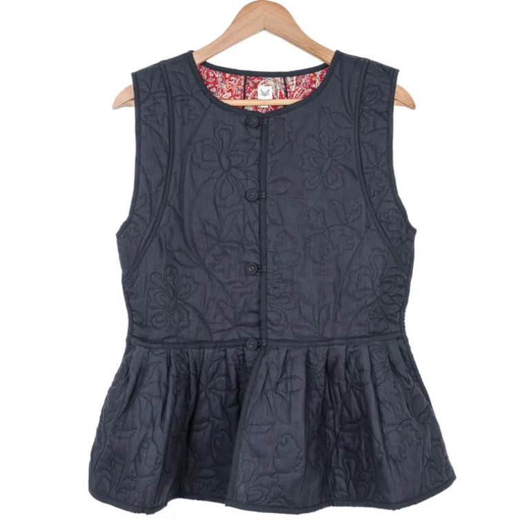 Veste sans manche réversible cachemire