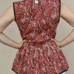 Veste sans manche réversible cachemire