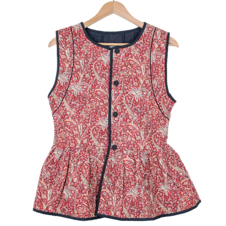 Veste sans manche réversible cachemire