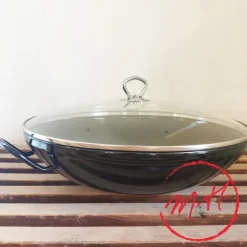 Wok émaillé noir Ø36